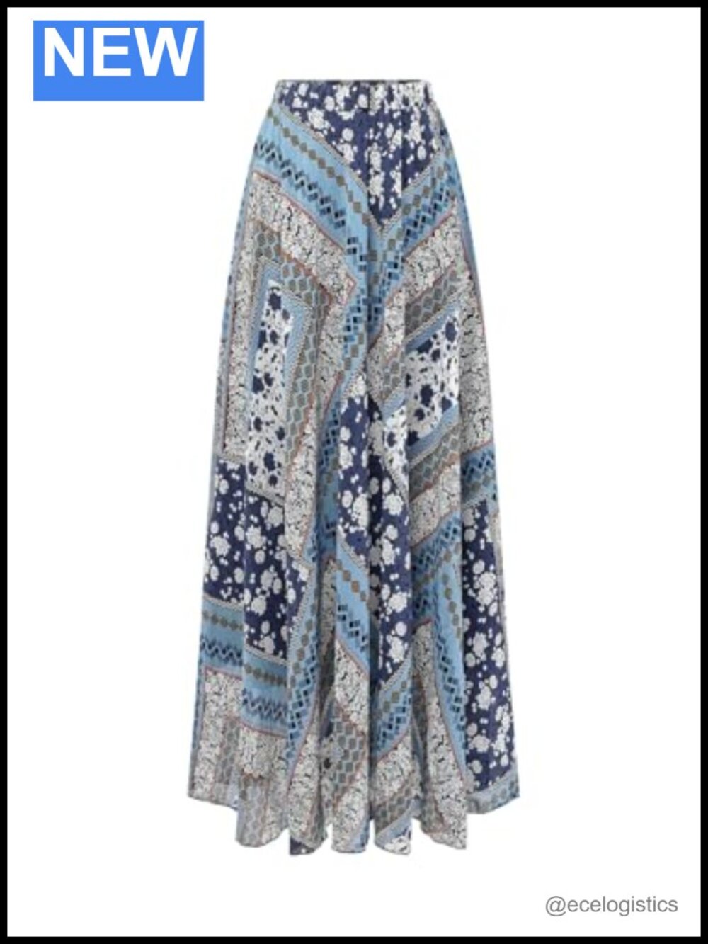Plus Size Chiffon Maxi Skirt Elastic High Waisted A Line Flowy Long